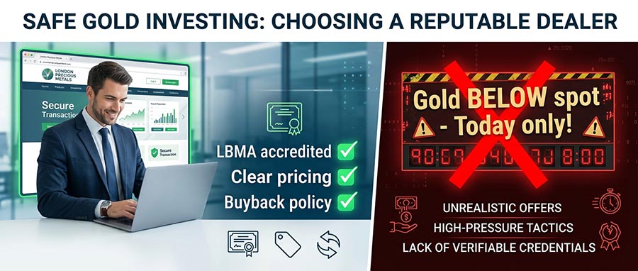 Comment identifier les meilleurs revendeurs de lingots d'or vs les arnaques — liste de contrôle pour un achat d'or sécurisé